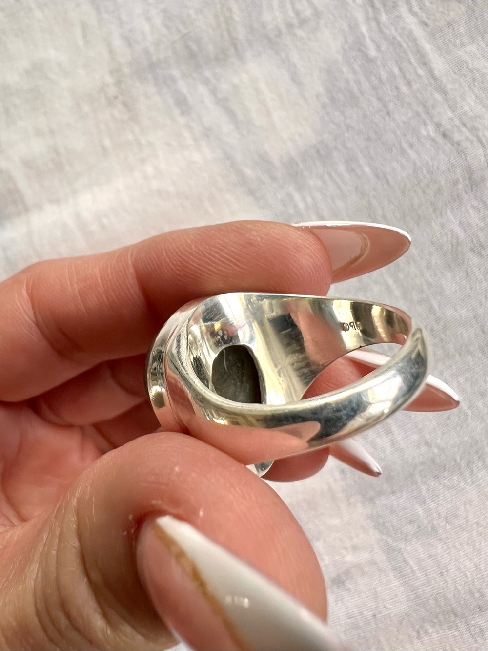 925 The PERFECT Rose Gold + Lime Flash Labradorite Ring! 10 - Picture 9 of 10